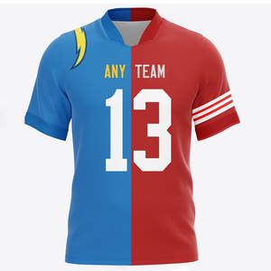 Men's Maroon American Football Jersey Number 5 V-Neck Short Sleeve Breathable <b>Animal</b> Print Moisture Wicking Polyester Uniform - Product Image 3