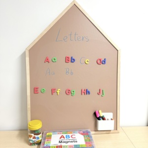 <span class=keywords><strong>Pizarra</strong></span> Magnética con Soporte <span class=keywords><strong>en</strong></span> Forma de Casa, <span class=keywords><strong>Pizarra</strong></span> de Dibujo de Madera Ecológica para Niños Preescolares, para Escribir y Dibujar - Product Image 2