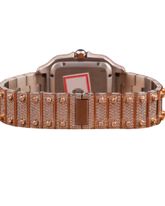 Montre analogique élégante pour homme avec cadran blanc, en acier inoxydable, lunette sertie de diamants Moissanite en or jaune, bracelet Jubilee, luxe, nouvelle arrivée - Product Image 4