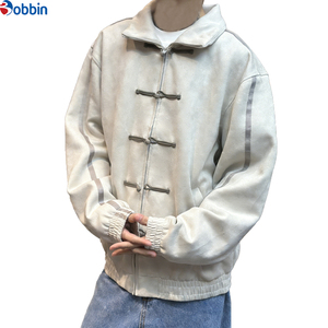 Blouson matelassé d'hiver tendance pour homme, col montant tricoté, coupe ample, respirant, doublure polaire écologique, idéal pour l'extérieur - Product Image 5