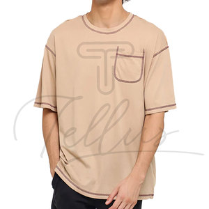 Wholesale OEM Heavyweight Regular Fit 100% Cotton Knitted Sporty <b>Men's</b> Custom T-<b>shirt</b> Custom Logo Hot Selling T-<b>Shirts</b> - Product Image 2