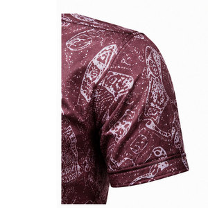 Camisa de Manga Corta Estampada de Lujo para Hombre con Acabado Elegante, Tela Transpirable y Construcción de Primera Calidad - Product Image 4