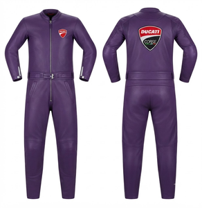 Traje de Carreras Personalizado para Hombre en Cuero Vacuno/Canguro, Mono de Una Pieza con Armadura de Nivel 2 CE, Hecho a Medida, Protección OEM - Product Image 1