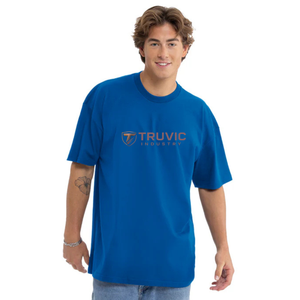 <b>Men's</b> Heavyweight Cotton T <b>Shirt</b> Relaxed Fit Crew Neck <b>Thick</b> Short Sleeve Tee for Gym Lifestyle Fashion and Daily Comfort - Product Image 1
