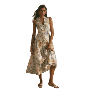 Women Printed Midi Dress Casual A Line Summer Dress Wholesale - Product Image 1