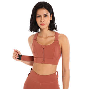 Soutien-gorge de sport personnalisé en tissu doux brossé sans couture, anti-humidité, très extensible, respirant, dos en U, pour le fitness, le yoga, la course et l'entraînement - Product Image 4
