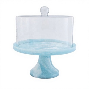 APEX ALIGN Plato para Pastel Hecho a Mano de Resina Brillante Ecológica No Tóxica, Base Resistente, Apto para Microondas y Lavavajillas, para Bodas - Product Image 3