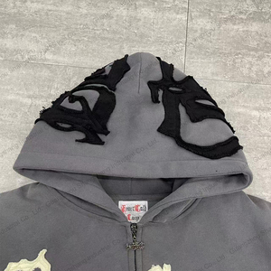 เสื้อฮู้ดดี้ผ้าคอตตอนหวี 100% หนานุ่ม สั่งทำ OEM สำหรับผู้ชาย แฟชั่นสตรีทแวร์ พิมพ์ลาย DTG พร้อมงานปัก - Product Image 6