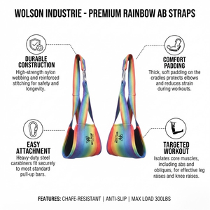 Correas de Entrenamiento AB Profesionales Wilson Industry, Costuras Reforzadas, Lazos Cómodos para Brazos, Correa Elástica de Estiramiento Moderado - Product Image 4