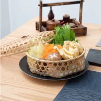 Boîte en bambou avec couvercle 100% tissé à la main de fabricant vietnamien artisanat de haute qualité pour accessoires de décoration de cadeaux