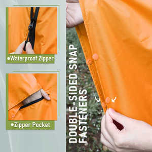 New Arriver Rain <b>Poncho</b> Hiker Waterproof Rain <b>Poncho</b> Hiking Raincoat Reusable Polyester Rain Coats Cape For Outdoor Activities - Product Image 5