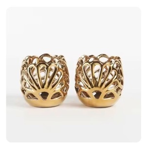 Portavelas Metálicos Personalizables, Frascos de Cera Dorados para Velas, Decoración Navideña e Iglesia, Portavelas Metálicos y Recipientes para Velas - Product Image 2