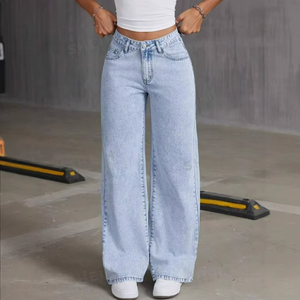 Spring Women Baggy Jeans Casual Bow Embroidered Jeans Women High Waist Straight Leg Pants for Ladies - Product Image 3