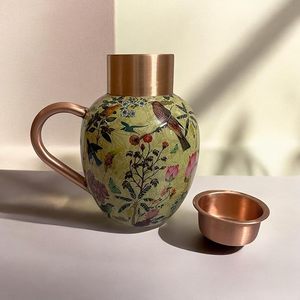 Royal Surai Design Copper <b>Jug</b> Pitcher Floral Black Finish Water Storage and Serving <b>Jug</b> Traditional Home Kitchen <b>Drink</b> - Product Image 3