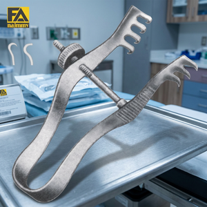 Rétracteur Finsen 3x4 dents, aiguisé, instrument de chirurgie gynécologique manuel, certifié CE Classe I - Product Image 2