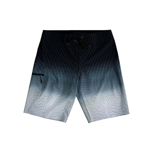 Men's Casual Swim Trunks Eco-Friendly Quick Dry Solid Sublimation Transfer Print Elastic Waist Drawstring <b>Shorts</b> - Product Image 1