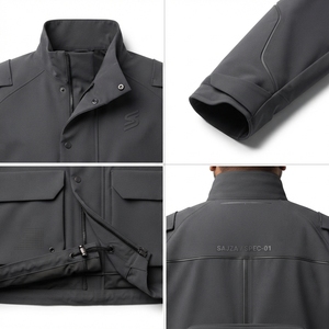 Blouson de chasse modulaire technique en nylon personnalisé OEM pour homme, imperméable, coupe-vent, régulation thermique, style brutale, techwear - Product Image 4