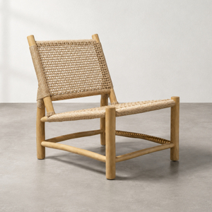 Sofá individual de ratán de alta calidad, grado comercial, duradero, con ramas de madera de teca, muebles de patio para exteriores, hecho en Indonesia. - Product Image 1