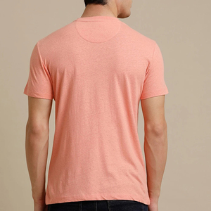 เสื้อยืดผู้ชายทรงปกติ ผ้าฝ้าย 100% สีเหลือง คอกลม แขนสั้น ผ้าเจอร์ซีย์เรียบ พิมพ์โลโก้ สตรีทแวร์ กันยับ - Product Image 5