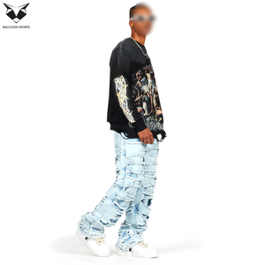 Bon fournisseur, créez votre propre design tendance avec un prix raisonnable, tissu doux au toucher, t-shirt graphique noir à manches longues double couche - Product Image 5