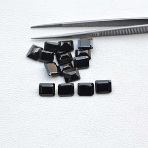 สปินเนลสีดำธรรมชาติขนาด8มม. x 10มม. พลอยรูปแปดเหลี่ยมอินเดียแบบหลวมทำด้วยมือจากผู้ผลิตจัดส่งฟรี - Product Image 4