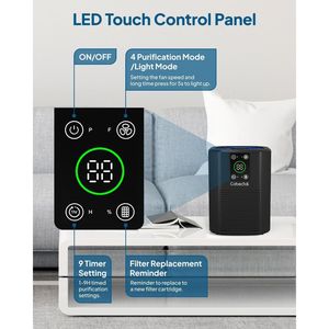 Purificatore d'Aria H13 True HEPA 3-in-1 per Casa e Camera da Letto, Funzione Aroma, Modalità Notte, Compatto da Scrivania per Pulizia dell'Aria - Product Image 2