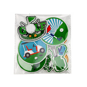Custom Golf Theme Embroidery <b>Iron</b> On Patch Set for Clothing and Bags - Product Image 2