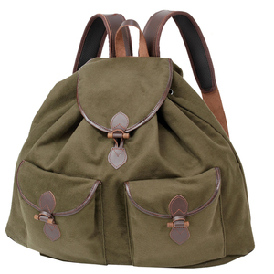 Sac à dos en toile et cuir pour la randonnée et la chasse, style rétro, personnalisable avec logo, pour l'extérieur, commande en gros, usine OEM - Product Image 1