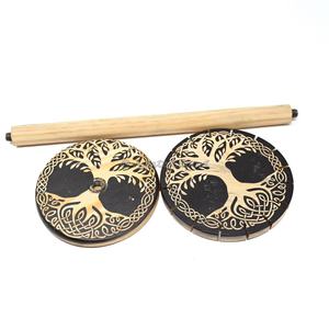 Péndulo de meditación personalizado de madera artesanal único, estrella del zodiaco, Mandala, soporte de péndulo de madera para curación espiritual - Product Image 5