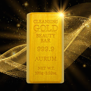 AURUM 24K Gold Luxury Beauty Bar Anti Pollution All In One Cleanser for Oily Skin Hypoallergenic ISO 22716 Certified Made Korea - Product Image 3