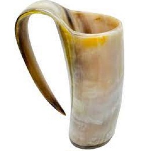 Elegante Jarra de Cerveza con Forma de Cuerno de Buey, 100% Natural, Pulida, de Alta Calidad, Acepta Logotipo Personalizado, DIY - Product Image 1