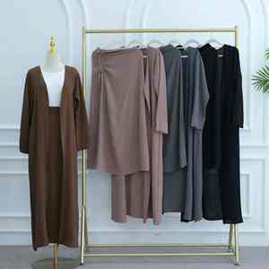 Abaya Moderne de Luxe Brodé de Perles et Strass Thermocollants pour Femmes Musulmanes – Élégante, Style Dubaï, Ouverte sur le Devant, Modeste, Islamique, Décontractée, Longueur Ras du Sol - Product Image 5