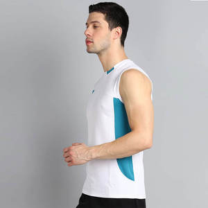 Summer Polyester Mesh Breathable tank Top Sportswear Training <b>Singlet</b> Crewneck Sleeveless <b>Men</b> Tshirt Wholesale - Product Image 3