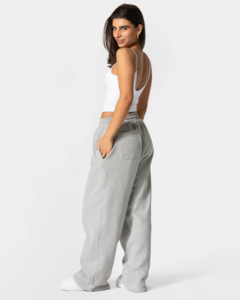 Pantalon de jogging ample pour femme, taille mi-haute, style streetwear décontracté, avec poches, logo personnalisé, vente en gros, taille élastique - Product Image 5