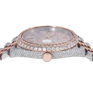 Top marque 2024 unisexe hommes montre en diamant de luxe bande personnalisée VVS Moissanite mécanique automatique avec matériau en acier inoxydable - Product Image 3