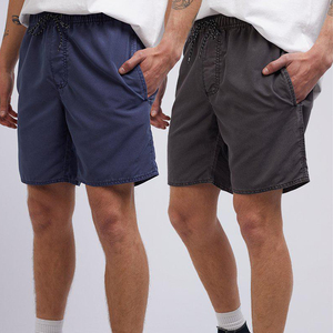 Pantalones Cortos Deportivos Casuales con Cordón Ajustable para Hombre, 100% Algodón Puro, Estampado Puff, Alta Calidad, Lavados, Talla XS, Diseño Personalizado, Patrón de Malla de Rizo - Product Image 6