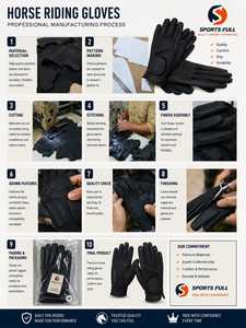 Black PU Golf <b>Glove</b> Wrist-Length Full Finger Durable Casual Winter Ski Quick Dry Eco-Friendly Sports - Product Image 5