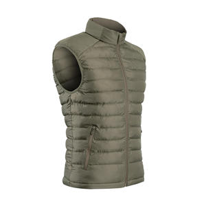 2025 Latest Design Solid Red Color Puffer <b>Jacket</b> For Men High Quality Breathable Fabric Fabric Stand Collar Vest Men's <b>Jackets</b> - Product Image 2