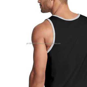 Nouveauté 2025 Débardeur Homme Personnalisable Couleur Broderie 3D Machine Solide Écologique Séchage Rapide Respirant 100% Coton Décontracté - Product Image 4