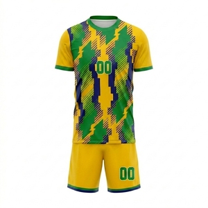 Custom <b>Soccer</b> Uniform Set Green Sublimated Jersey Shorts Unisex Breathable Moisture Wicking 100% Polyester Mesh Team Name Logo - Product Image 2