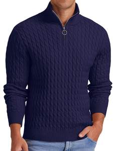 AMERICAN TRENCH CLOTHING Suéter de punto grueso oversize personalizable para hombre, jersey de manga larga con relieve OEM para otoño - Product Image 2