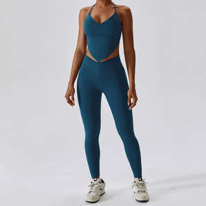 Leggings de Yoga Sólidos Personalizados de Fábrica Directa OEM con Cintura en V, Transpirables, Control de Abdomen, Ropa Deportiva, Producción a Granel - Product Image 5