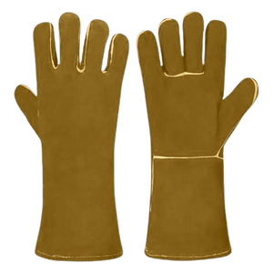 Guantes de Cuero Vacuno de Alta Calidad para Barbacoa, Resistentes al Calor y a las Chispas, Guantes de Protección Industrial para Bomberos - Product Image 2