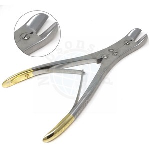 เครื่องตัดลวด TC Pin & Wire Cutter สำหรับศัลยกรรมกระดูก ด้ามจับสีทอง แบบสองทาง ผลิตจากสแตนเลส พร้อมใบรับรอง OEM และ CE - Product Image 4