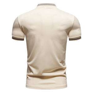 Polo homme personnalisé à manches courtes en coton et élasthanne, toile unie teinte, séchage rapide - Product Image 6
