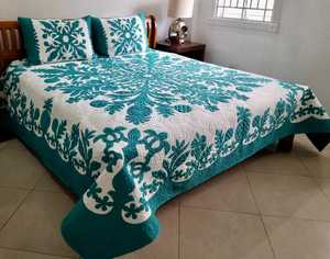 Beautiful Factory Direct Supply 100% Cotton Material Hawaiian <b>Quilts</b> Sets Multipattern Designs Handcrafted <b>Quilts</b> For Home Decor - Product Image 2