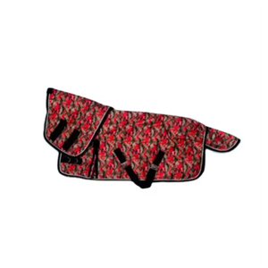 Couverture de cheval imperméable 600D rouge imprimée, type combo, avec double sangle de cou, durable, résistante aux intempéries, pour l'équitation en extérieur - Product Image 3