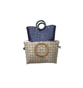 Sacs tissés en paille du Vietnam pp, sac fourre-tout de plage tissé par pp avec des poignées d'unité centrale, sac à main en plastique tissé par pp fait à la main - Product Image 1