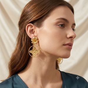 Pendientes de Latón Tradicionales Directos de Fábrica, Joyería de Latón Hipoalergénica, Colección de Joyería Étnica Hecha a Mano, Proveedor Mayorista B2B - Product Image 5