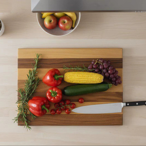 Planche à découper rectangulaire en bois écologique, grande et durable, résistante au lave-vaisselle, idéale pour les restaurants - Product Image 1